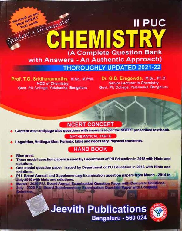 Chemistry Class Book For II PUC
