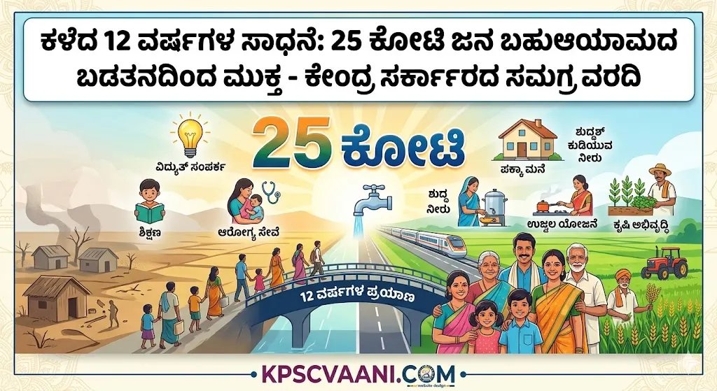 ಕಳೆದ 12 ವರ್ಷಗಳ ಸಾಧನೆ: 25 ಕೋಟಿ ಜನ ಬಹುಆಯಾಮದ ಬಡತನದಿಂದ ಮುಕ್ತ - ಕೇಂದ್ರ ಸರ್ಕಾರದ ಸಮಗ್ರ ವರದಿ