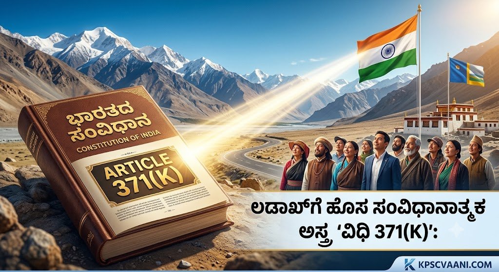 ಲಡಾಖ್‌ಗೆ ಪ್ರಸ್ತಾವಿತ ವಿಧಿ 371(K): ಸಂವಿಧಾನಾತ್ಮಕ ರಕ್ಷಣೆ ಮತ್ತು ಆಡಳಿತಾತ್ಮಕ ಬದಲಾವಣೆಗಳು