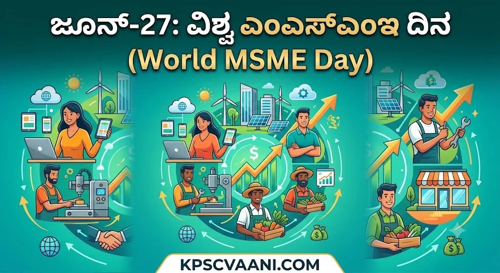 ಜೂನ್-27: ವಿಶ್ವ ಸೂಕ್ಷ್ಮ, ಸಣ್ಣ ಮತ್ತು ಮಧ್ಯಮ ಗಾತ್ರದ ಉದ್ಯಮಗಳ ದಿನ (World MSME Day)