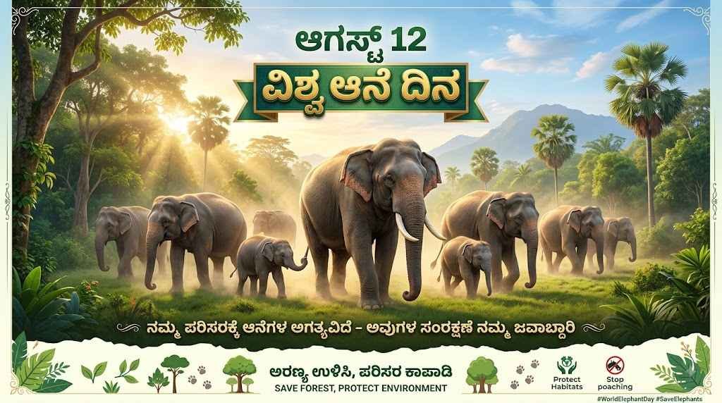 ಆಗಸ್ಟ್ 12 : ವಿಶ್ವ ಆನೆ ದಿನ