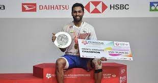 ಬ್ಯಾಡ್ಮಿಂಟನ್ : ಭಾರತದ ಸ್ಟಾರ್ ಷಟ್ಲರ್ 'ಪ್ರಣಯ್' ಗೆ  2023 ರ ಮಲೇಷ್ಯಾ ಮಾಸ್ಟರ್ಸ್ ಪ್ರಶಸ್ತಿ'