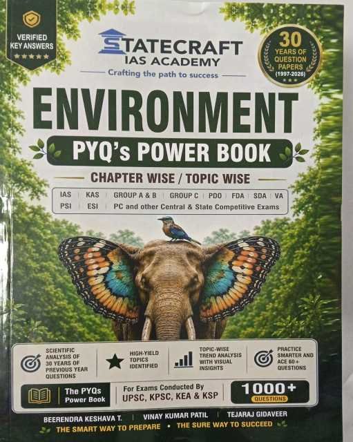Environment PYQ’s Power Book (Chapter Wise / Topic Wise) l Statecraft IAS Academy