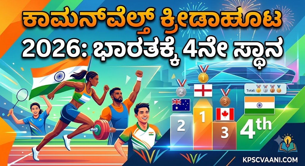 ಕಾಮನ್‌ವೆಲ್ತ್‌ ಕ್ರೀಡಾಕೂಟ 2026: ಭಾರತಕ್ಕೆ 4ನೇ ಸ್ಥಾನ