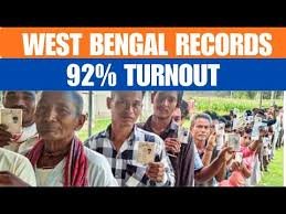ಬಂಗಾಳದಲ್ಲಿ 92.47% ಮತದಾನ: ಸ್ವತಂತ್ರ ಭಾರತದ ಚುನಾವಣಾ ಇತಿಹಾಸದಲ್ಲೇ ಹೊಸ ದಾಖಲೆ!