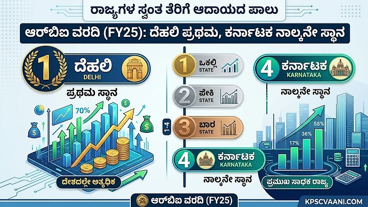 ಸ್ವಂತ ಆದಾಯ ಪಾಲಿನಲ್ಲಿ ದೆಹಲಿಗೆ ದೇಶದಲ್ಲೇ ಪ್ರಥಮ ಸ್ಥಾನ; 4ನೇ ಸ್ಥಾನದಲ್ಲಿ ಕರ್ನಾಟಕ: ಆರ್‌ಬಿಐ ವರದಿ (FY25)