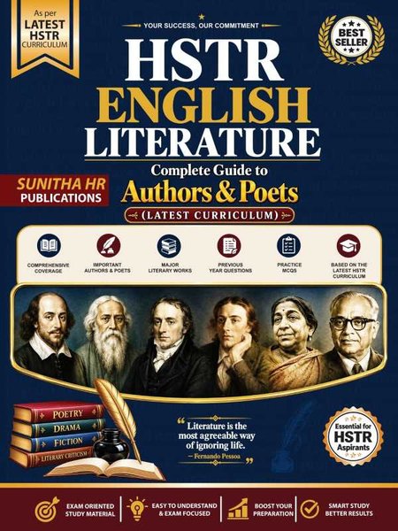 HSTR English Literature Complete Guide to Authors & Poets (Latest Curriculum) – Sunitha HR Publications