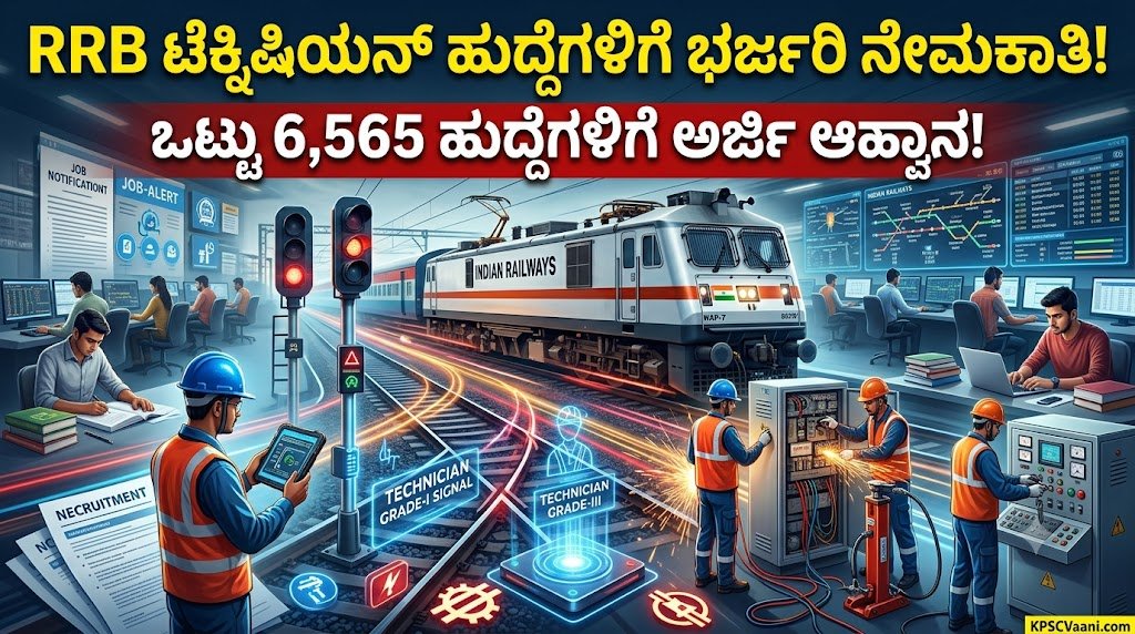 10th ಪಾಸ್ ಆದವರಿಗೆ ರೈಲ್ವೆ ಇಲಾಖೆಯಲ್ಲಿ ಬಂಪರ್ ಉದ್ಯೋಗ! 6,565 ಟೆಕ್ನಿಷಿಯನ್ ಹುದ್ದೆಗಳಿಗೆ ಇಂದೇ ಅರ್ಜಿ ಹಾಕಿ