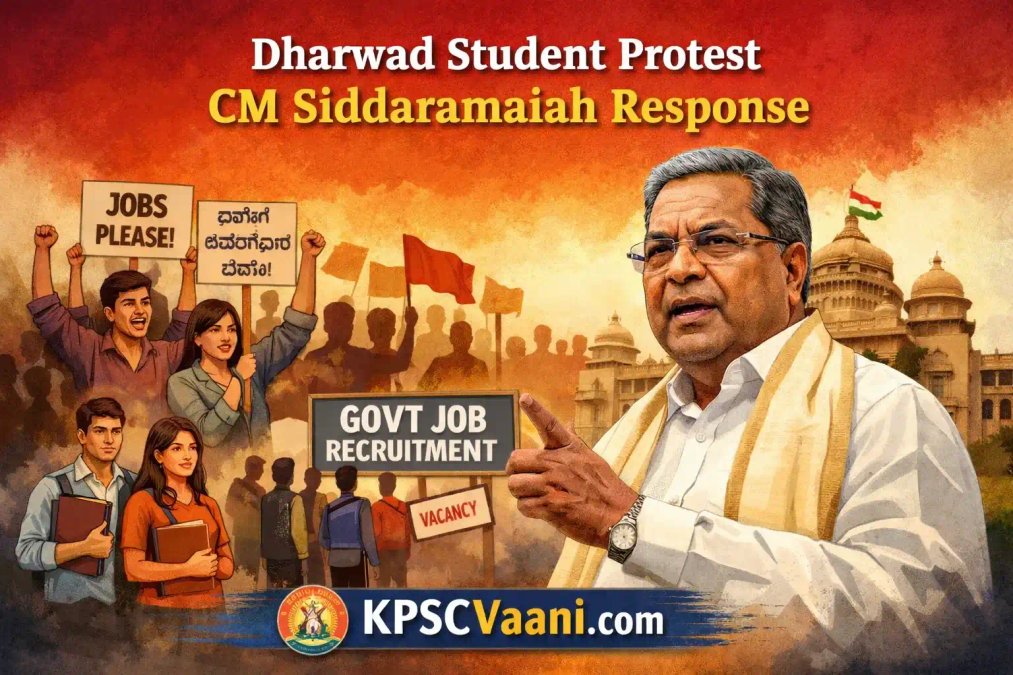 ಧಾರವಾಡ ಪ್ರತಿಭಟನೆಗೆ CM ಸಿದ್ದರಾಮಯ್ಯ ಪ್ರತಿಕ್ರಿಯೆ: ಉದ್ಯೋಗಾಕಾಂಕ್ಷಿಗಳಿಗೆ 5 ವರ್ಷ ವಯೋಮಿತಿ ಸಡಿಲಿಕೆ ಮತ್ತು ಬೃಹತ್ ನೇಮಕಾತಿ ಭರವಸೆ!