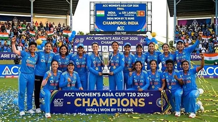 ಮಹಿಳಾ ಏಷ್ಯಾ ಕಪ್ 2026: ದಾಖಲೆಯ 8ನೇ ಬಾರಿಗೆ ಚಾಂಪಿಯನ್ ಪಟ್ಟಕ್ಕೇರಿದ ಭಾರತ!