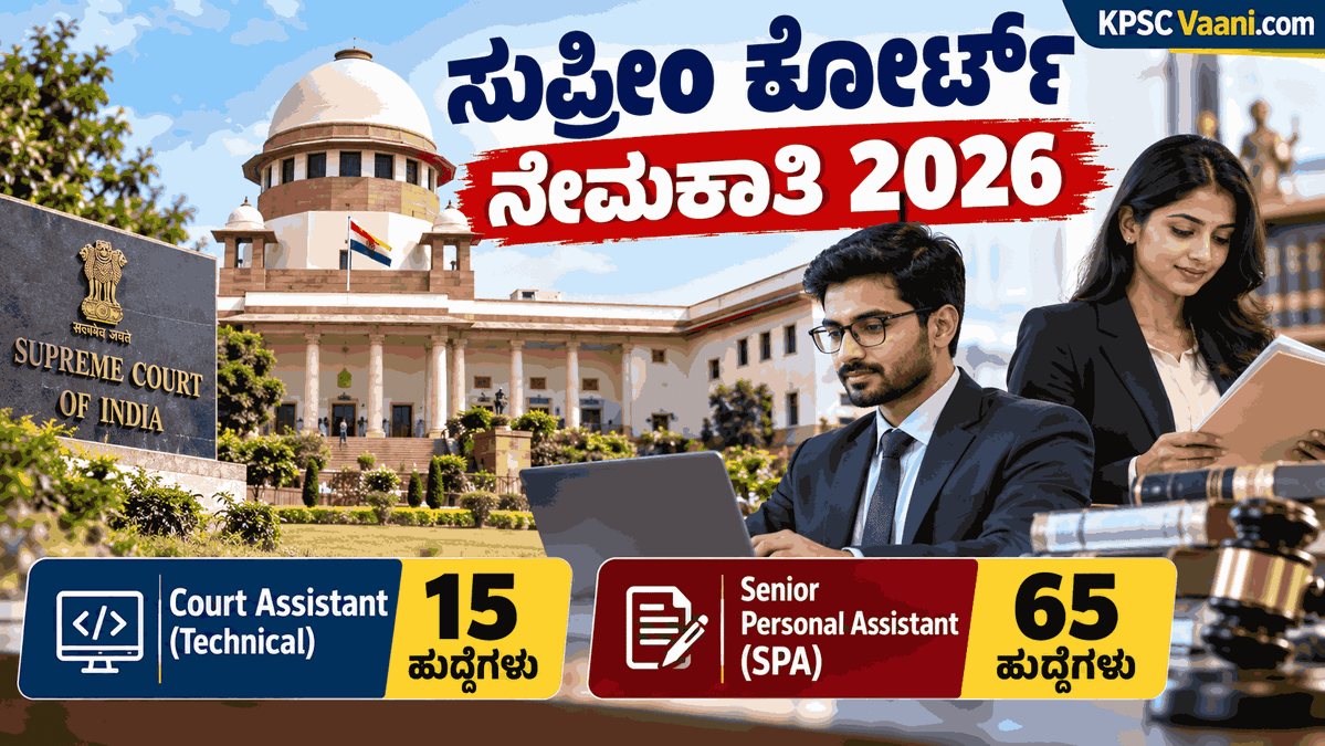 Supreme Court Recruitment 2026: ಸುಪ್ರೀಂ ಕೋರ್ಟ್‌ನಲ್ಲಿ ಭರ್ಜರಿ ಉದ್ಯೋಗಾವಕಾಶ; ಪ್ರೋಗ್ರಾಮರ್ ಹಾಗೂ ಪರ್ಸನಲ್ ಅಸಿಸ್ಟೆಂಟ್ ಹುದ್ದೆಗಳಿಗೆ ಅರ್ಜಿ ಆಹ್ವಾನ!