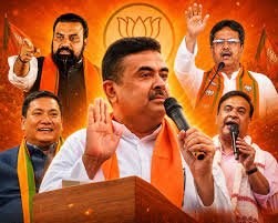 ಬಂಗಾಳದಲ್ಲಿ ಇನ್ನು ಸುವೇಂದು 'ಅಧಿಕಾರ': ಪಶ್ಚಿಮ ಬಂಗಾಳದ ಮೊದಲ ಬಿಜೆಪಿ ಮುಖ್ಯಮಂತ್ರಿಯಾಗಿ ಸುವೇಂದು ಅಧಿಕಾರಿ ಪ್ರಮಾಣವಚನ