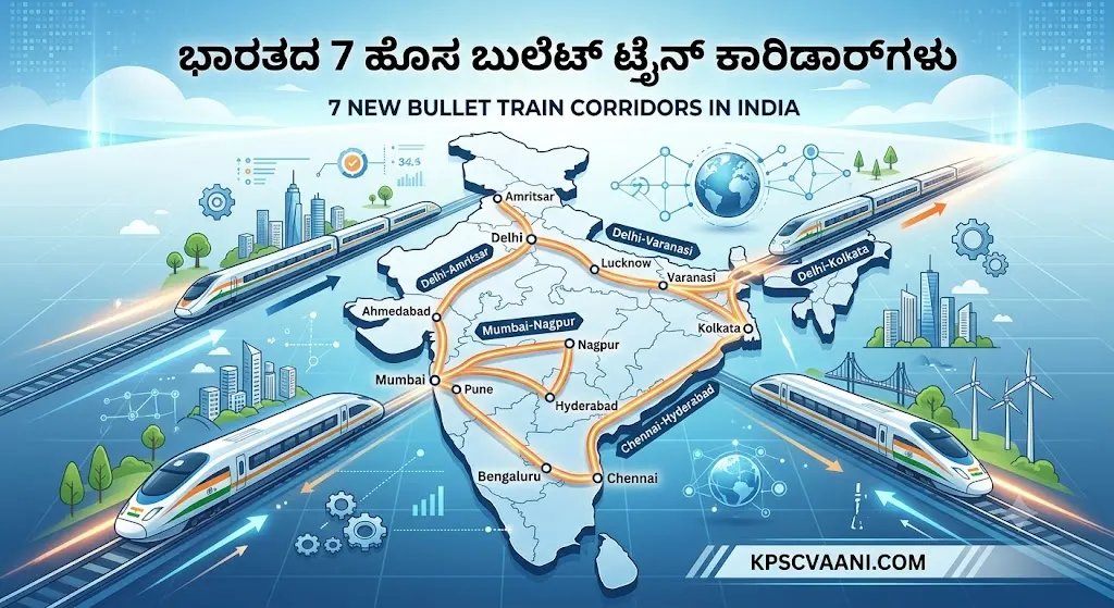 ಭಾರತದ 7 ಹೊಸ ಬುಲೆಟ್ ಟ್ರೈನ್ ಕಾರಿಡಾರ್‌ಗಳು