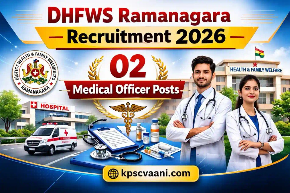 DHFWS Ramanagara Job's 2026: ₹60,000 ವೇತನದ ವೈದ್ಯಾಧಿಕಾರಿ ಹುದ್ದೆಗಳು – ನೇರ ಸಂದರ್ಶನ ಅವಕಾಶ