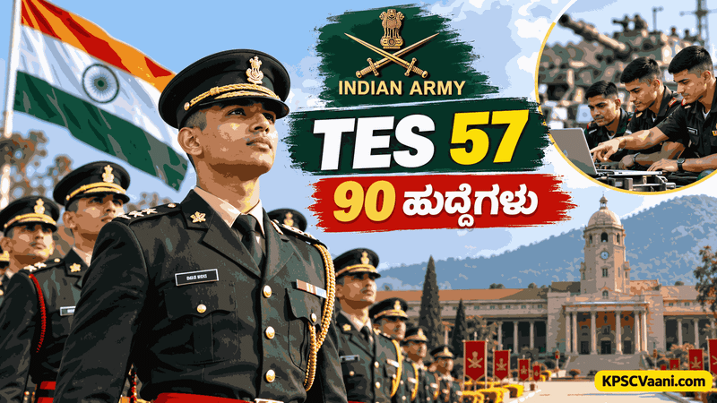 ಭಾರತೀಯ ಸೈನ್ಯದಲ್ಲಿ ಉದ್ಯೋಗ ಅವಕಾಶ: 10+2 ಟೆಕ್ನಿಕಲ್ ಎಂಟ್ರಿ ಸ್ಕೀಮ್ (TES-57) ಜುಲೈ 2027ರ ಅಧಿಸೂಚನೆ ಬಿಡುಗಡೆ