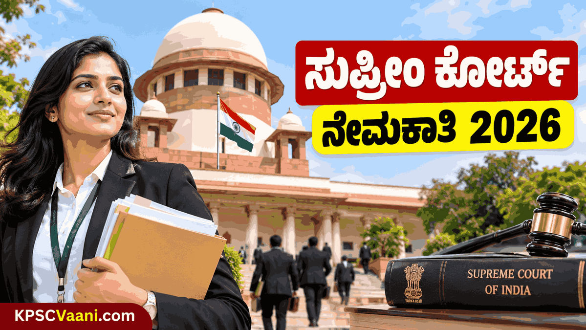 ಸುಪ್ರೀಂ ಕೋರ್ಟ್ ನೇಮಕಾತಿ 2026: 20 ಕೋರ್ಟ್ ಮಾಸ್ಟರ್ ಹುದ್ದೆಗಳಿಗೆ ಅರ್ಜಿ ಆಹ್ವಾನ, ₹2.08 ಲಕ್ಷದವರೆಗೆ ವೇತನ!