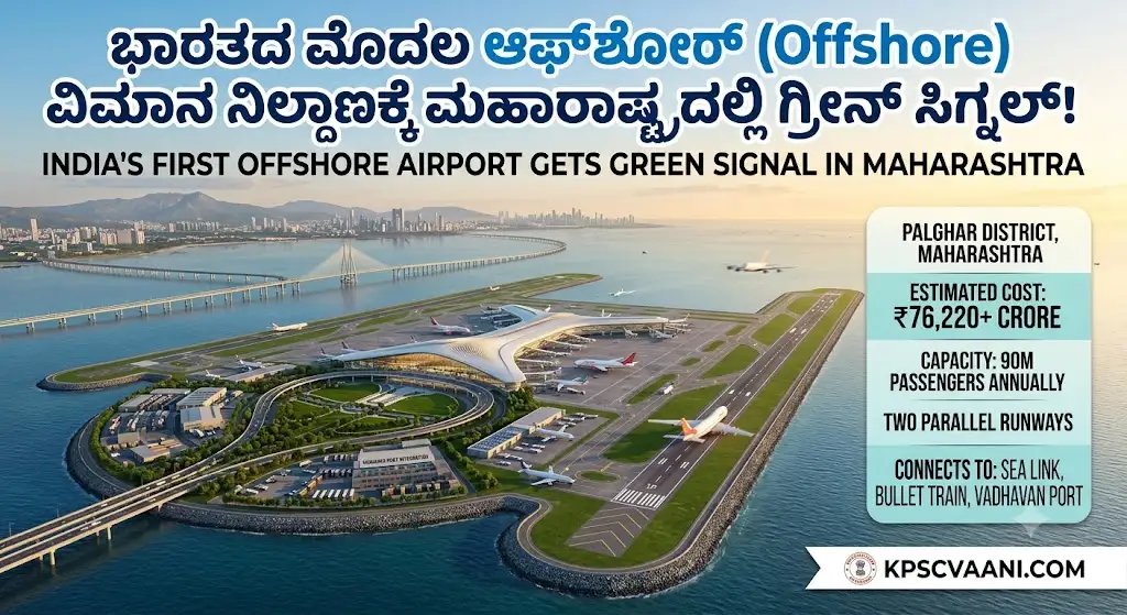 ಭಾರತದ ಮೊದಲ ಆಫ್‌ಶೋರ್ (Offshore) ವಿಮಾನ ನಿಲ್ದಾಣಕ್ಕೆ ಮಹಾರಾಷ್ಟ್ರದಲ್ಲಿ ಗ್ರೀನ್ ಸಿಗ್ನಲ್!