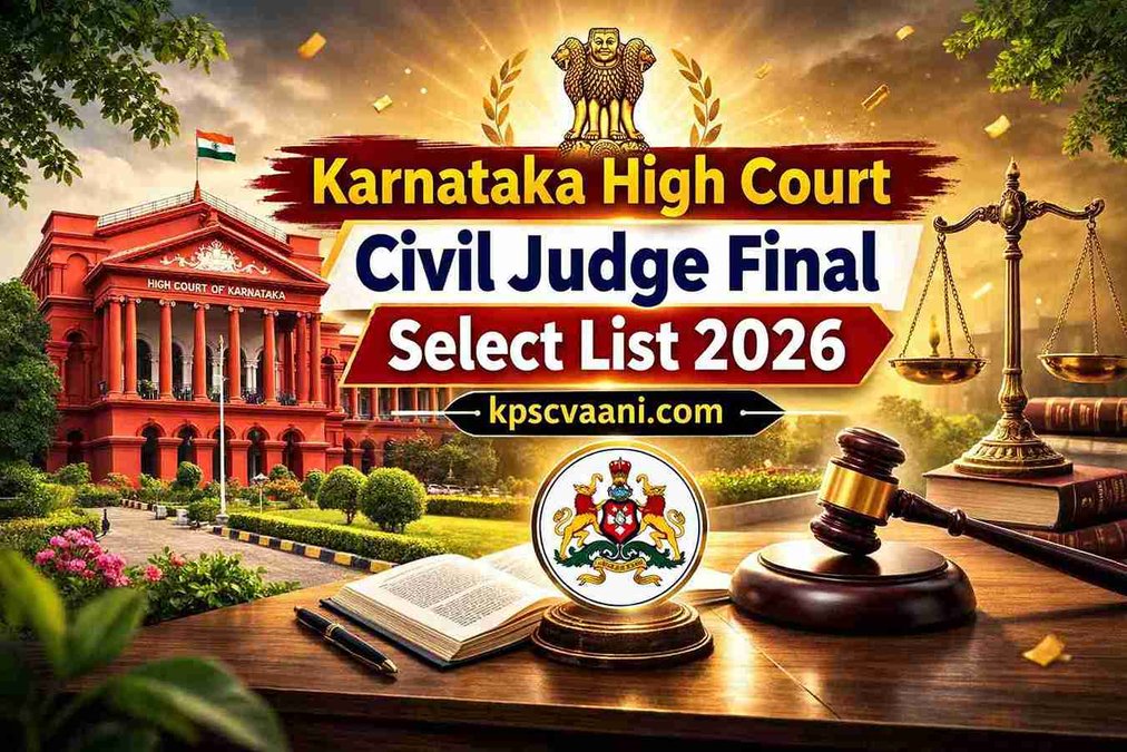 ಕರ್ನಾಟಕ ಹೈಕೋರ್ಟ್ ಸಿವಿಲ್ ಜಡ್ಜ್ ನೇಮಕಾತಿ 2026: ಅಂತಿಮ ಆಯ್ಕೆ ಪಟ್ಟಿ ಪ್ರಕಟ - 83 ಅಭ್ಯರ್ಥಿಗಳ ಸಂಪೂರ್ಣ ವಿವರ ಇಲ್ಲಿದೆ
