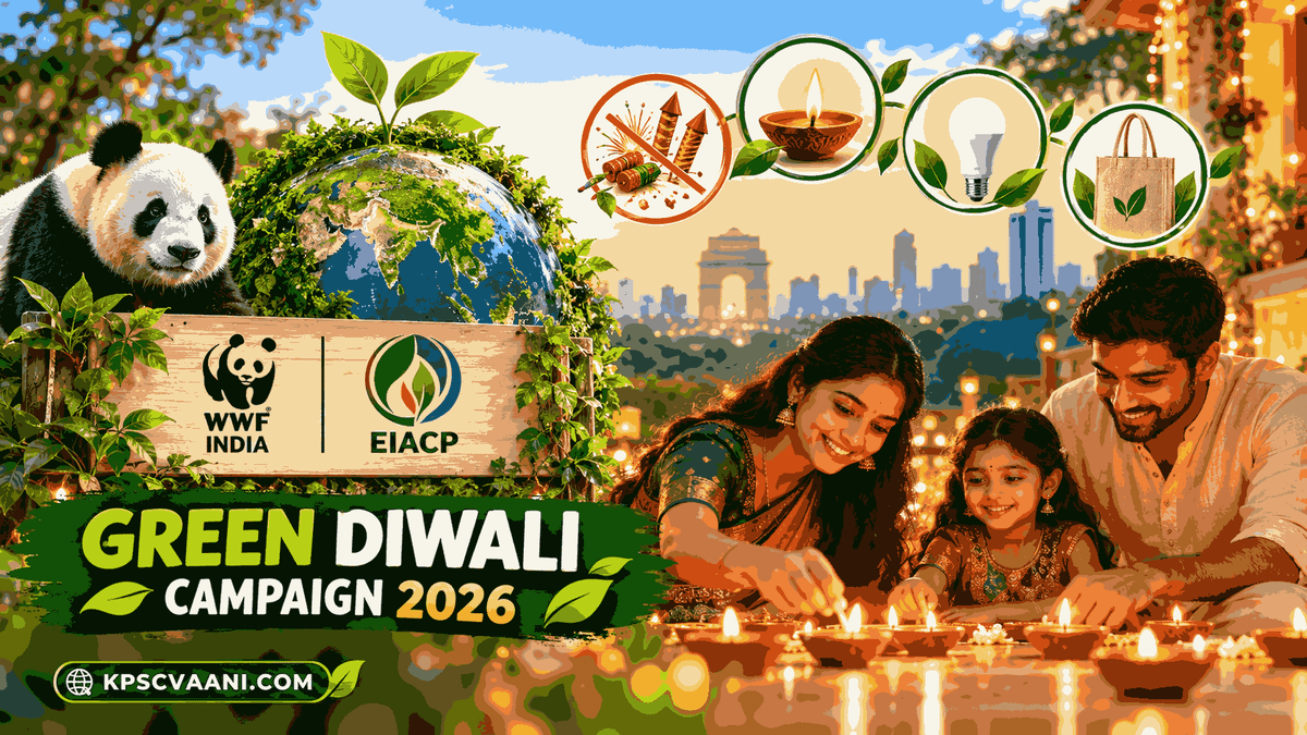 WWF-India ಮತ್ತು EIACP ಯಿಂದ 'ಹಸಿರು ದೀಪಾವಳಿ ಅಭಿಯಾನ 2026' ಚಾಲನೆ