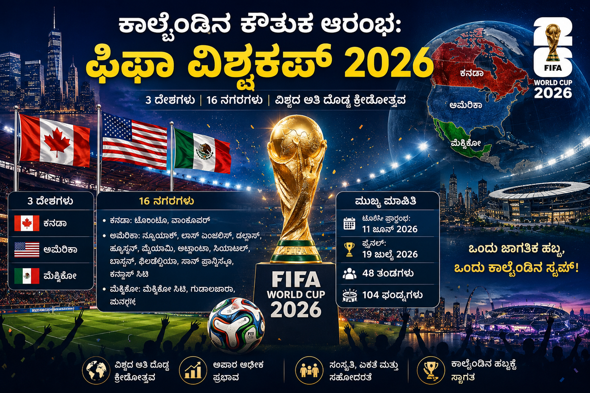ಕಾಲ್ಚೆಂಡಿನ ಕೌತುಕ ಆರಂಭ: ಫಿಫಾ ವಿಶ್ವಕಪ್ 2026