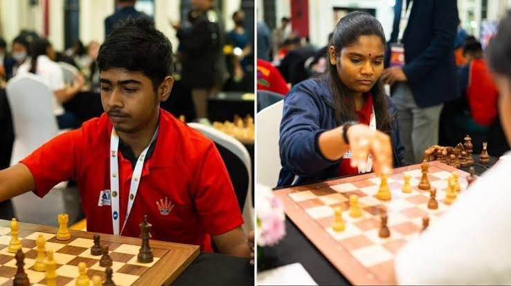 ಏಷ್ಯನ್ ಜೂನಿಯರ್ ಬ್ಲಿಟ್ಜ್ ಚೆಸ್ 2026: ವಿಘ್ನೇಶ್ ವರ್ಮುಲ ಮತ್ತು ಶರಣ್ಯಾ ದೇವಿಗೆ ಸ್ವರ್ಣ ಕಿರೀಟ!