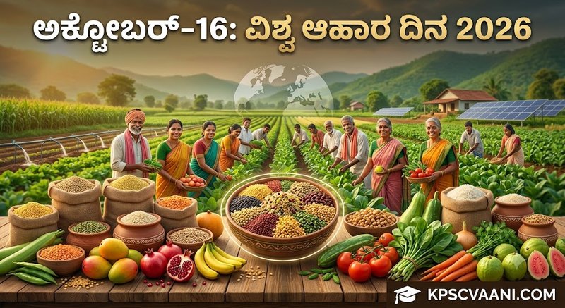 ಅಕ್ಟೋಬರ್-16: ವಿಶ್ವ ಆಹಾರ ದಿನ 2026