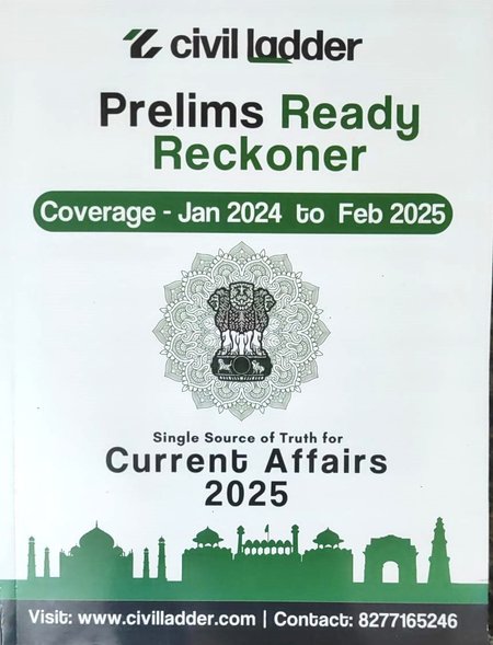 PRELIMS READY RECKONER | CIVIL LADDER  | ONLINE