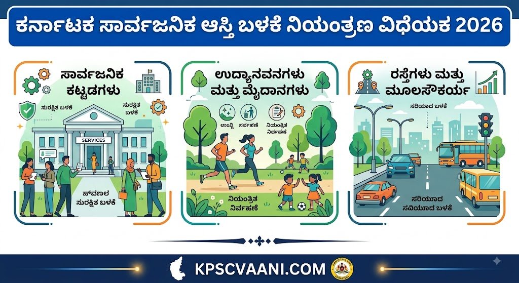 ಕರ್ನಾಟಕ ಸಾರ್ವಜನಿಕ ಆಸ್ತಿ ಬಳಕೆ ನಿಯಂತ್ರಣ ವಿಧೇಯಕ 2026