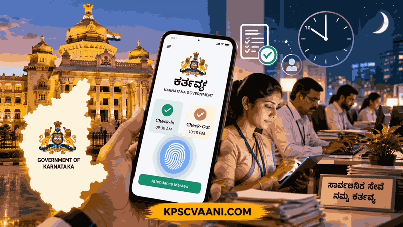‘ಕರ್ತವ್ಯ’ ಆ್ಯಪ್ ಕ್ರಾಂತಿ: ಕರ್ನಾಟಕ ಸರ್ಕಾರದಿಂದ ರಾತ್ರಿ ಹಾಜರಾತಿ ವ್ಯವಸ್ಥೆ ಜಾರಿ – ಸಾರ್ವಜನಿಕ ಸೇವೆಗೆ ಹೊಸ ಆಯಾಮ