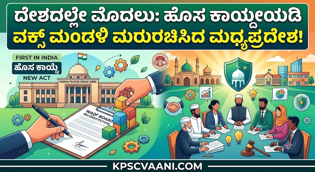 ದೇಶದಲ್ಲೇ ಮೊದಲು: ಹೊಸ ಕಾಯ್ದೆಯಡಿ ವಕ್ಫ್ ಮಂಡಳಿ ಮರುರಚಿಸಿದ ಮಧ್ಯಪ್ರದೇಶ!