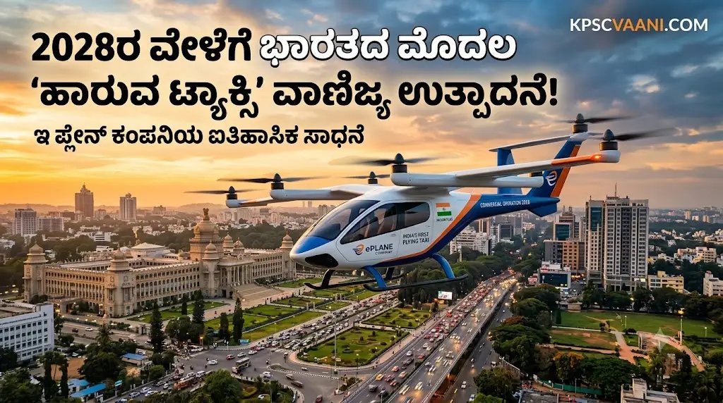 2028ರ ವೇಳೆಗೆ ಭಾರತದ ಮೊದಲ 'ಹಾರುವ ಟ್ಯಾಕ್ಸಿ' ವಾಣಿಜ್ಯ ಉತ್ಪಾದನೆ! ಇ ಪ್ಲೇನ್ ಕಂಪನಿಯ ಸಾಧನೆ
