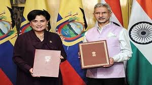 ಭಾರತ ಮತ್ತು ಇಕ್ವೆಡಾರ್ ನಡುವೆ ಹೊಸ ಮೈತ್ರಿ: ₹12 ಕೋಟಿ ಅನುದಾನ ಹಾಗೂ ಆದ್ಯತೆಯ ವ್ಯಾಪಾರ ಒಪ್ಪಂದ (PTA)