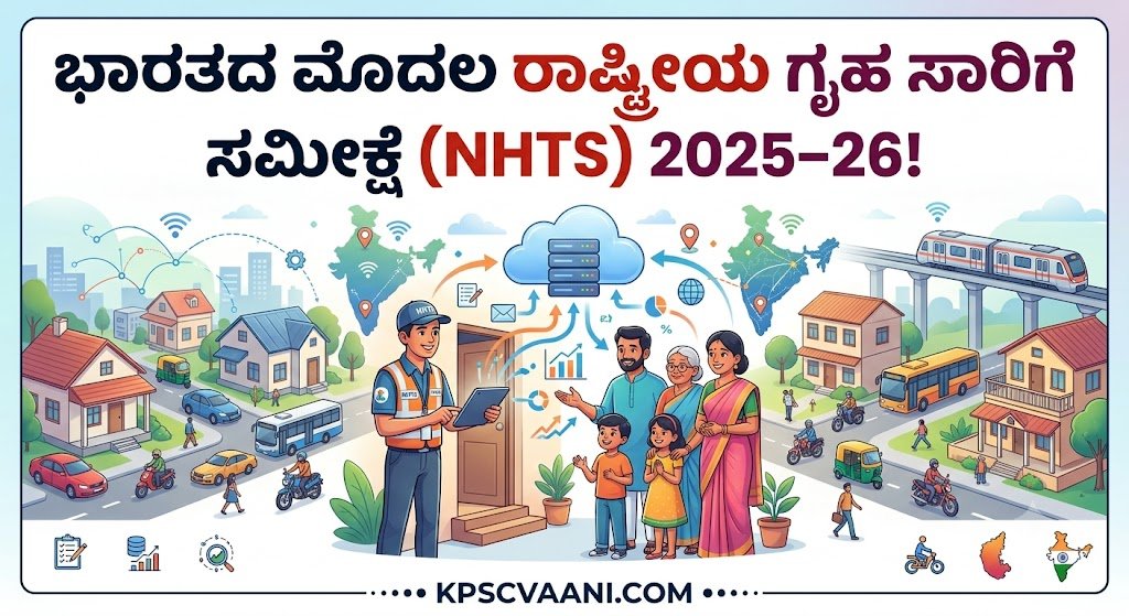 ಭಾರತದ ಮೊದಲ ರಾಷ್ಟ್ರೀಯ ಗೃಹ ಸಾರಿಗೆ ಸಮೀಕ್ಷೆ (NHTS) 2025–26