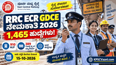 ರೈಲ್ವೆ ನೇಮಕಾತಿ 2026: RRCಯಿಂದ 1,465 ಹುದ್ದೆಗಳಿಗೆ ಅಧಿಸೂಚನೆ ಬಿಡುಗಡೆ; ಅರ್ಜಿ ಸಲ್ಲಿಕೆಗೆ ಸಿದ್ಧರಾಗಿ!