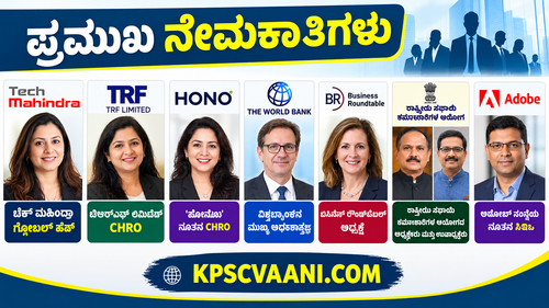 ಪ್ರಮುಖ ನೇಮಕಾತಿಗಳು 21-09-2026