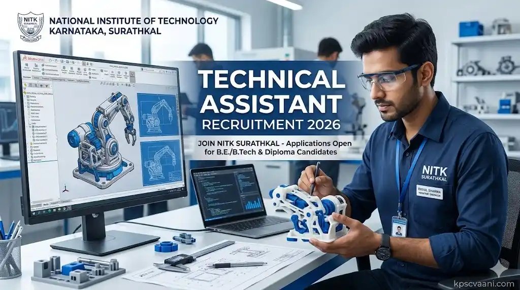 NITK ಸುರತ್ಕಲ್ ನೇಮಕಾತಿ 2026: ಬಿ.ಇ/ಬಿ.ಟೆಕ್ ಪದವೀಧರರಿಗೆ ಸುವರ್ಣಾವಕಾಶ; ₹27,000 ವೇತನದೊಂದಿಗೆ ಸಂಶೋಧನೆಯಲ್ಲಿ ತೊಡಗಿಕೊಳ್ಳಿ!