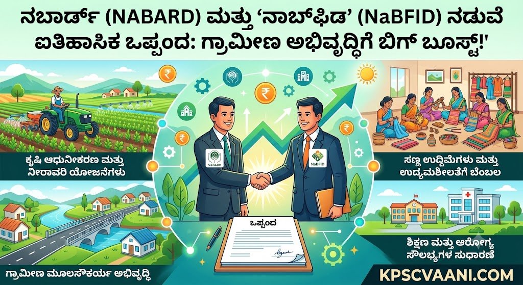 ನಬಾರ್ಡ್ (NABARD) ಮತ್ತು 'ನಾಬ್‌ಫಿಡ್' (NaBFID) ನಡುವೆ ಐತಿಹಾಸಿಕ ಒಪ್ಪಂದ: ಗ್ರಾಮೀಣ ಅಭಿವೃದ್ಧಿಗೆ ಬಿಗ್ ಬೂಸ್ಟ್!