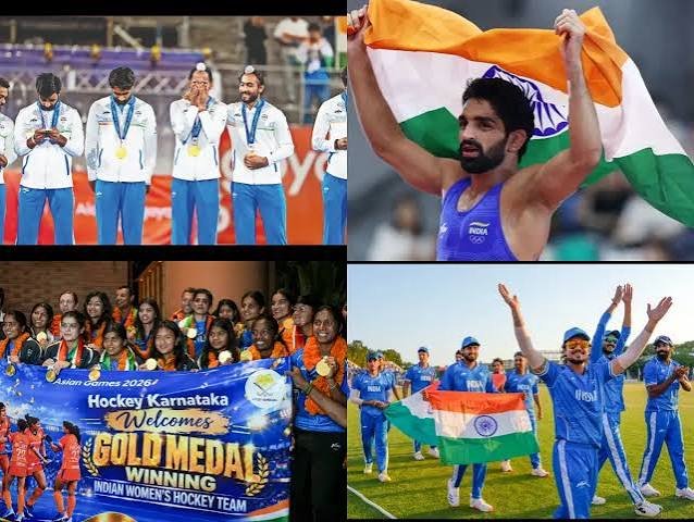 ಏಷ್ಯನ್ ಗೇಮ್ಸ್ 2026: ಭಾರತಕ್ಕೆ ಐತಿಹಾಸಿಕ ಚಿನ್ನದ ಪದಕಗಳ ಸುರಿಮಳೆ - ಕ್ರಿಕೆಟ್, ಹಾಕಿ ಮತ್ತು ಕುಸ್ತಿಯಲ್ಲಿ ಹೊಸ ಇತಿಹಾಸ!