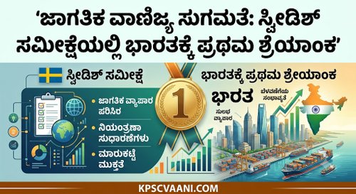 ಜಾಗತಿಕ ವಾಣಿಜ್ಯ ಸುಗಮತೆ: ಸ್ವೀಡಿಶ್ ಸಮೀಕ್ಷೆಯಲ್ಲಿ ಭಾರತಕ್ಕೆ ಪ್ರಥಮ ಶ್ರೇಯಾಂಕ