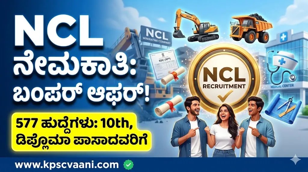ನಾರ್ದರ್ನ್ ಕೋಲ್ ಫೀಲ್ಡ್ಸ್ ಲಿಮಿಟೆಡ್ ನಲ್ಲಿ 577 ಹುದ್ದೆಗಳಿಗೆ ಬೃಹತ್ ನೇಮಕಾತಿ; 10ನೇ ತರಗತಿ ಪಾಸಾದವರಿಗೆ ಅವಕಾಶ, ಇಂದೇ ಅರ್ಜಿ ಸಲ್ಲಿಸಿ