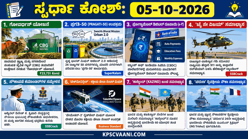 ಸ್ಪರ್ಧಾ ಕೋಶ್: 05-10-2026