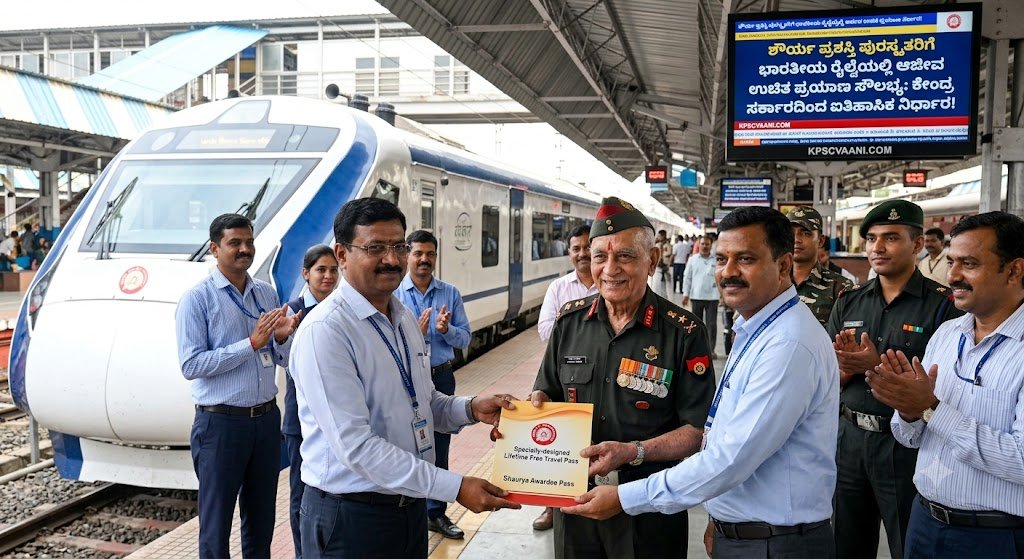 ಶೌರ್ಯ ಪ್ರಶಸ್ತಿ ಪುರಸ್ಕೃತರಿಗೆ ಭಾರತೀಯ ರೈಲ್ವೆಯಲ್ಲಿ ಆಜೀವ ಉಚಿತ ಪ್ರಯಾಣ ಸೌಲಭ್ಯ: ಕೇಂದ್ರ ಸರ್ಕಾರದಿಂದ ಐತಿಹಾಸಿಕ ನಿರ್ಧಾರ!