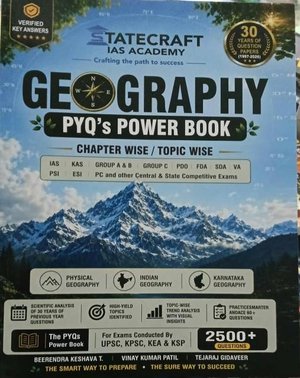 Statecraft IAS Academy Geography PYQ’s Power Book (Chapter-Wise & Topic-Wise) |