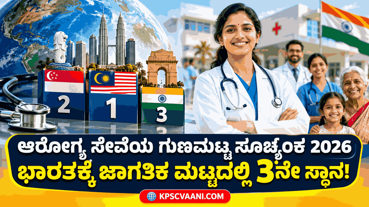 ಆರೋಗ್ಯ ಸೇವೆಯ ಗುಣಮಟ್ಟ ಸೂಚ್ಯಂಕ 2026; ಭಾರತಕ್ಕೆ ಜಾಗತಿಕ ಮಟ್ಟದಲ್ಲಿ 3ನೇ ಸ್ಥಾನ!