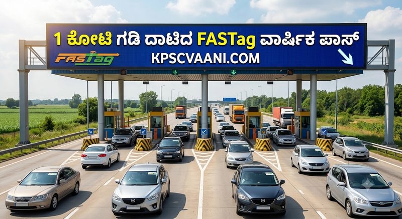 1 ಕೋಟಿ ಗಡಿ ದಾಟಿದ FASTag ವಾರ್ಷಿಕ ಪಾಸ್