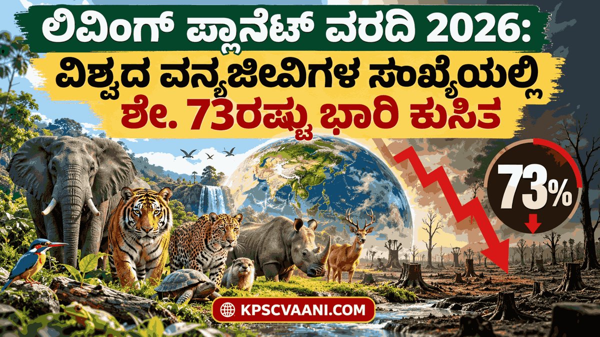 ಲಿವಿಂಗ್ ಪ್ಲಾನೆಟ್ ವರದಿ 2026: ವಿಶ್ವದ ವನ್ಯಜೀವಿಗಳ ಸಂಖ್ಯೆಯಲ್ಲಿ ಶೇ. 73ರಷ್ಟು ಭಾರಿ ಕುಸಿತ
