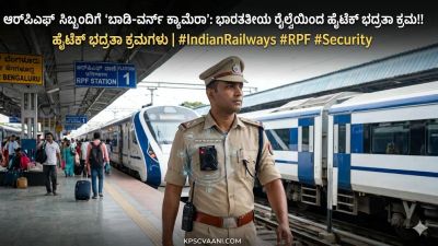 ಆರ್‌ಪಿಎಫ್ ಸಿಬ್ಬಂದಿಗೆ 'ಬಾಡಿ-ವರ್ನ್ ಕ್ಯಾಮೆರಾ': ಭಾರತೀಯ ರೈಲ್ವೆಯಿಂದ ಹೈಟೆಕ್ ಭದ್ರತಾ ಕ್ರಮ!