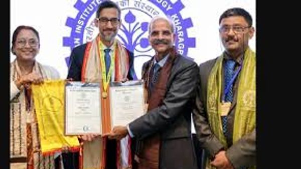 ಗೂಗಲ್ ಸಿಇಒ ಸುಂದರ್ ಪಿಚೈ ಅವರಿಗೆ ಐಐಟಿ-ಖರಗ್‌ಪುರದಿಂದ ಗೌರವ ಡಾಕ್ಟರೇಟ್ ಪ್ರಶಸ್ತಿ ಪುರಸ್ಕಾರ