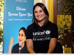 UNICEF ಇಂಡಿಯಾದ ರಾಷ್ಟ್ರೀಯ ರಾಯಭಾರಿಯಾಗಿ ಕರೀನಾ ಕಪೂರ್ ನೇಮಕ
