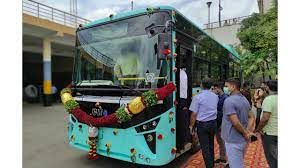 ಸಚಿವ ಶ್ರೀರಾಮುಲು ಅವರಿಂದ ಬೆಂಗಳೂರಿನಲ್ಲಿ 'ಇ-ಬಸ್' ಗೆ ಚಾಲನೆ